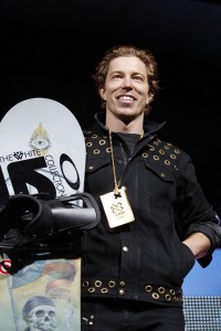 Shaun White with a shorter 'doo and gold medal winner for the 6th time. Photo from ESPN Images.