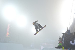 Arielle Gold boosting in the SuperPipe to claim the silver. Photo by Scott Clarke, ESPN Images.