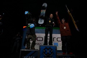 SuperPipe X Games Aspen 2013 winners: Shaun White, gold, Ayumu Hirano, silver, Markus Malin, bronze. Photo by Scott Clarke, ESPN Images.