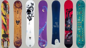 Burton's retrospective on top snowboard graphics. Photos by Burton Snowboards.