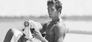 Abercombie & Fitch ads often feature hot, topless guy models.