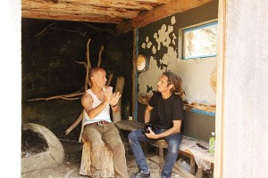 Rob Machado with legendary tree house builder, Takashi Kobayashi.