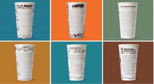 Reading while drinking.