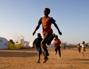 Refugees from Somalia engaging in sports. Photo by the UNHCR.