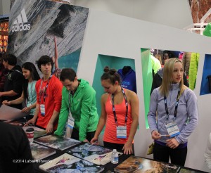 adidas Outdoors at last year's Outdoor Retailer trade show featured young climbers.