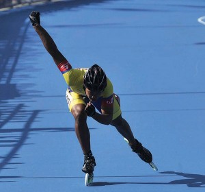 Inline skating is also an exhibition sport and classified with skateboarding under the unfortunate category of "roller sports."