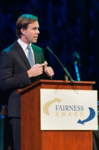 H&M's CEO Karl-Johan Persson is a recipient of the Fairness Award in November, 2014.