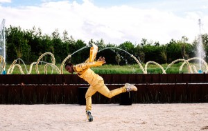 Lil Buck dances in Versailles for the opening of the Water Theater Grove. Photo by Getty Images.