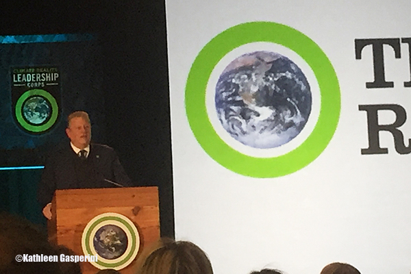 Former Vice President Al Gore launches into his first of many training presentations, taking place in March, 2017, Denver, CO,